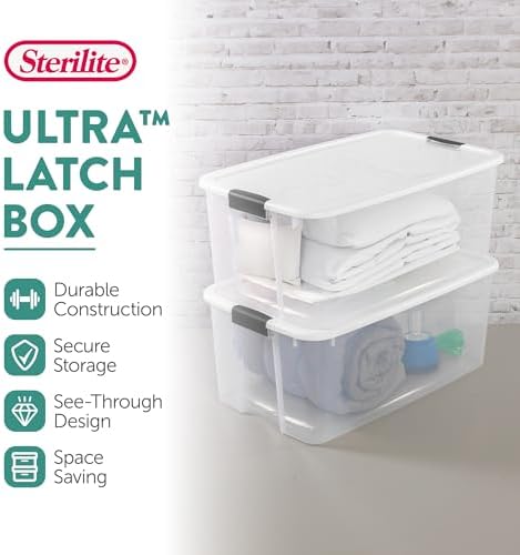 Sterilite Ultra Latch Box with Lids for Home and Office, 116 Quart, 8-Pack - Image 2