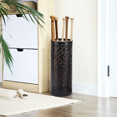Metal Round Umbrella Stand Rack,Free Standing Umbrella Holder Bin, Canes Walking Sticks Holder for Entryway, Home, Office (Round) - Image 4
