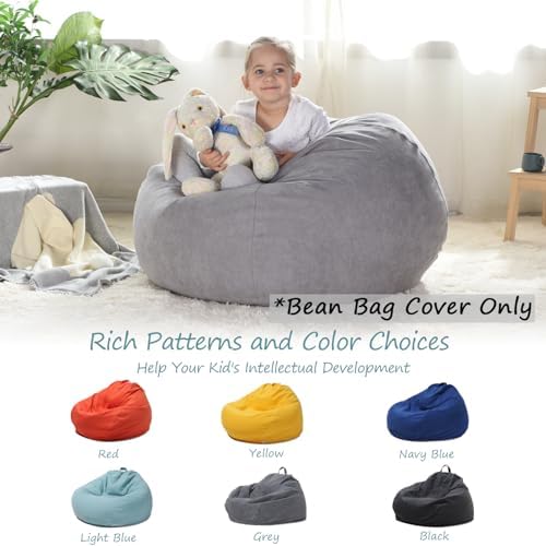 YuppieLife Stuffed Animal Storage Bean Bag Cover, 27" Canvas Toy Organizer - Image 5