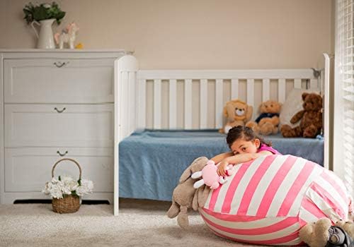 WEKAPO Stuffed Animal Storage Bean Bag Chair Cover for Kids - Image 6