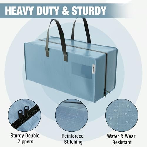 WORKPRO 6 Pack Extra Large Moving Bags with Backpack Straps & Handles - Image 2