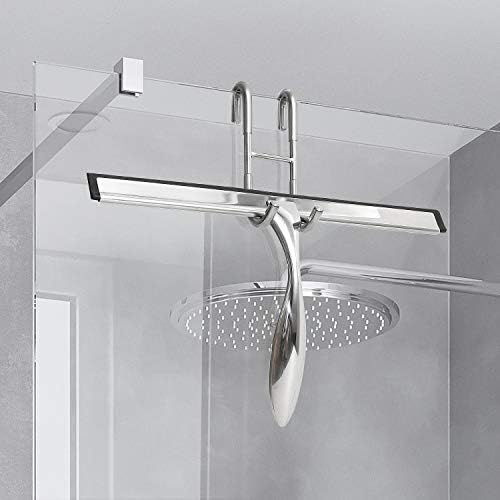 Simtive Shower Door Hooks (2-Pack), Towel Hooks for Bathroom Frameless Glass Door, Shower Squeegee Hooks, Silver - Image 5
