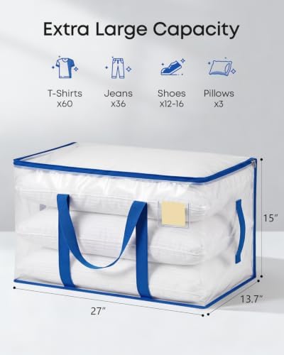 Heavy Duty Moving Bags Extra Large Clear Storage Bags, 12 Pack - Image 5