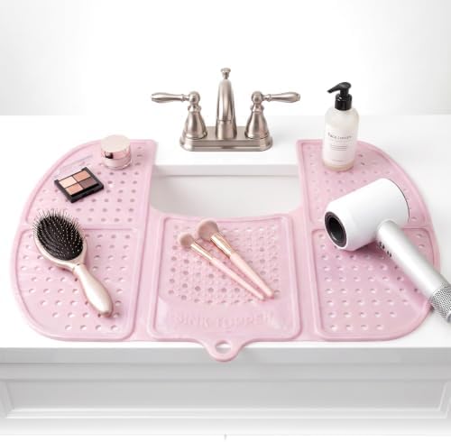 Sink Topper Bathroom Sink Cover for Counter Space, Large Pink by SinkTopper
