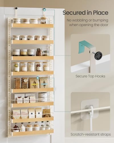 SONGMICS 8-Tier Over the Door Pantry Organizer, Adjustable Spice Rack - Image 6