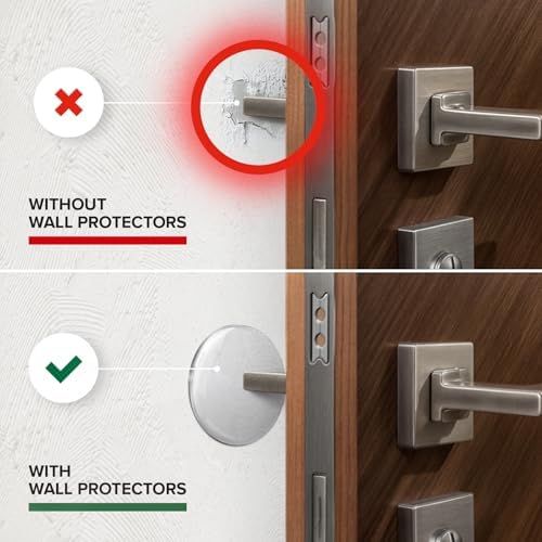 X-Protector Door Stoppers for Wall - 6 PCS, 2" - Self-Stick Door Knob - Image 3