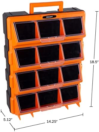 Stalwart Plastic Storage Drawers for Garage Organization, Black - Image 2