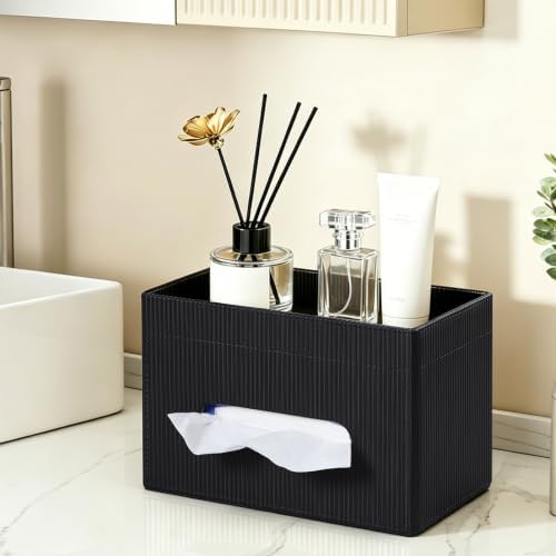 Rectangular Tissue Box Cover PU Leather Tissue Box Holder Rectangle - Image 5