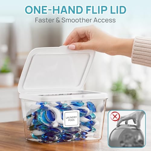 Vtopmart 4 Pack Laundry Pods & Detergent Container, Dryer Sheet Holder - Image 5