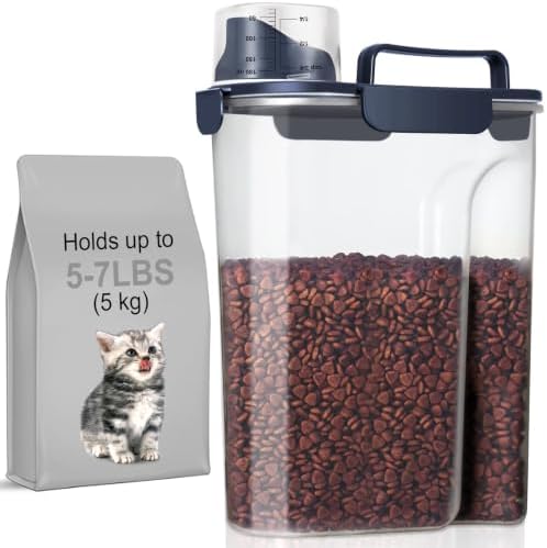 LEAWALK Cat Dog Pet Food Storage Container Up to 5-7Lbs BPA-free-Royal Blue by LEAWALK