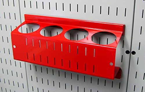 Wall Control Pegboard Spray Can Holder Bracket and Aerosol Can Organizer Pegboard and Slotted Tool Board - Red - Image 2