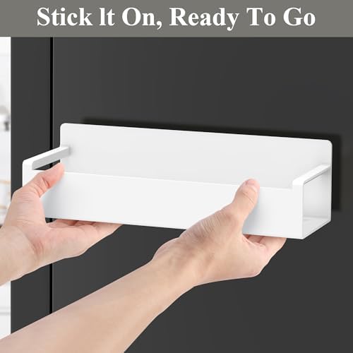 HuggieGems 6 Pack White Magnetic Spice Rack Organizer for Refrigerator - Image 5