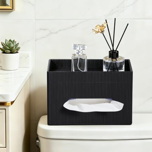 Rectangular Tissue Box Cover PU Leather Tissue Box Holder Rectangle - Image 2
