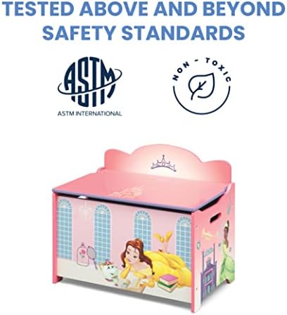 Delta Children Deluxe Toy Box, Disney Princess - Image 3