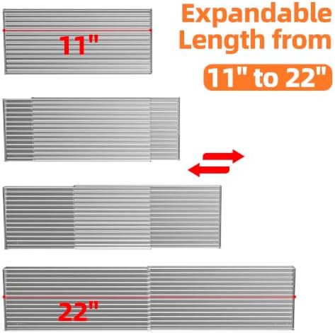 MUDEELA Clear Spice Drawer Organizer, 4 Tier- 2 Set (8 Packs), Grey - Image 2