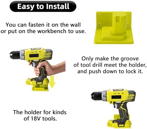 20 Pack Tool Holder Compatible with Ryobi 18V Wall Mount Plastic - Image 4