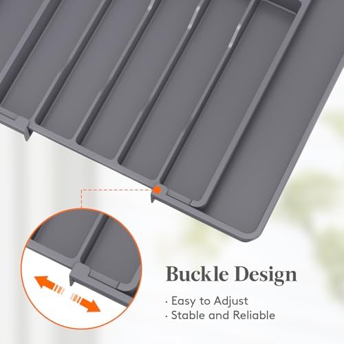 Lifewit Expandable Silverware Drawer Organizer, Kitchen Utensil Tray - Image 6