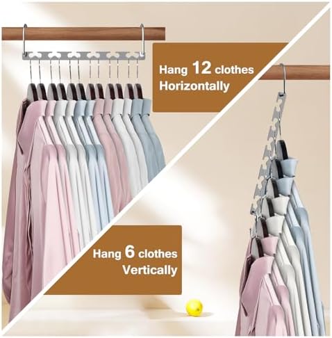 Space Saving Hangers for Clothes 20 Pack, Sturdy Metal Hangers Wardrobe Organizer, Magic Cascading Hanger, Closet Space Saver Closet Organizers and Storage - Image 3