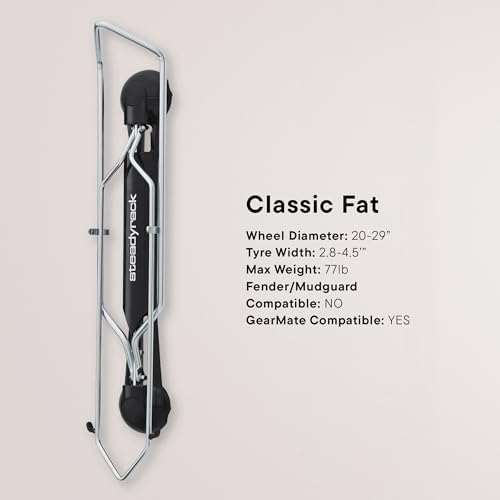 Steadyrack Fat Tire Bike Rack – Vertical Wall Mount Storage for Fat Bikes with 2.8”–4.5” Wide Tires – Space-Saving Pivot Design for Garage or Home - Image 2