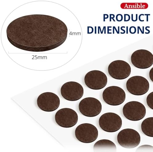Ansible 60 PCS Felt Furniture Pads 1" for Hardwood Floors - Image 2