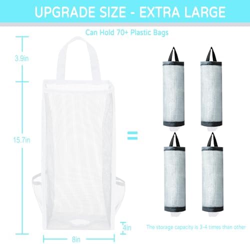 Plastic Bag Holder, Mesh Large Grocery Bag Holder for Grocery Bags - Image 2