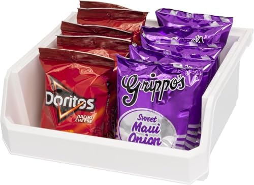ReadySpace Extra Large Stackable Plastic Storage Bins, 4-Pack, White - Image 6