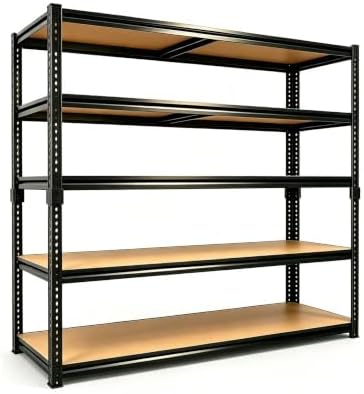 5-Tier Garage Storage Shelving, 72"x40"x20" Heavy Duty Metal Shelf Rack by Unknown