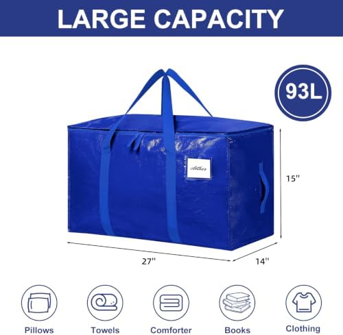Extra Heavy Duty Large Moving Bags with Zippers and Reinforced Handles - Image 4