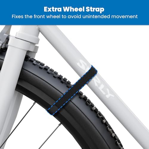 Mount-It! Bike Wall Mount Rack with Shelf and Hooks, Horizontal Indoor Bike Rack Garage Home, Space Saving Wall Mounted Hanger for a single Road, Mountain or other Bicycle with Extra Storage, Orange - Image 6
