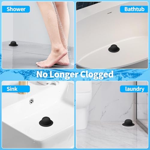 Aluvor Shower Drain Hair Catcher Bathtub Drain Cover Sink Drain Protector - Image 2