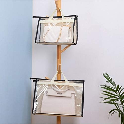 Clear Handbag Storage Bags Purse Organizer for Closet, Zipper Hanging Storage Bag for Handbags, L - Image 5