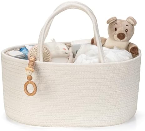 Diaper Caddy Organizer, Gift Basket for Baby Shower, Newborn Essentials by KODOMOORE