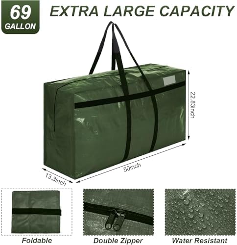 Windyun 4 Pack 69 Gallon Extra Large Moving Bags XXL Heavy Duty Storage Bag - Image 2