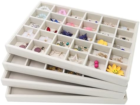 Stratalife 12 Grid Jewelry Organizer Tray, 13.8" x 9.4" x 1.2" (Pack of 3) - Image 2