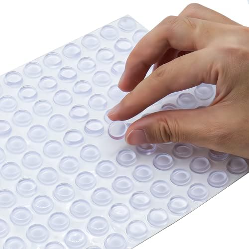 Clear Cabinet Door Bumpers - 250 PCS 1/2" Dia, Sound Dampening by COVERCORNER