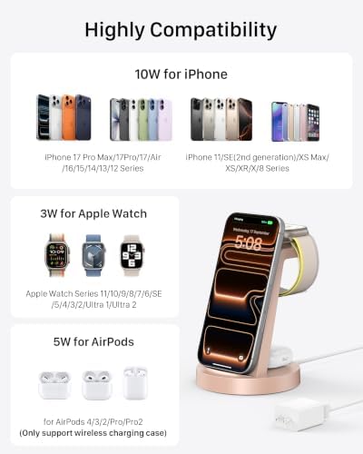 Anlmz 3 in 1 Charging Station - Wireless Charger for Apple Multiple Devices - Image 4