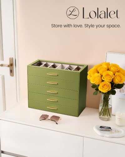 Lolalet Sunglasses Organizer Case for Women, Eyeglass Storage Holder - Image 2