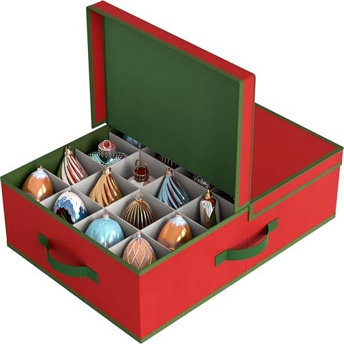 Simple Houseware Christmas Ornament Storage Bin for 6-Inch Tall Finials by SimpleHouseware