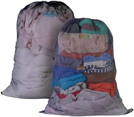 2-Pack Large Mesh Laundry Bag, 24x36 Inch Black by Unknown