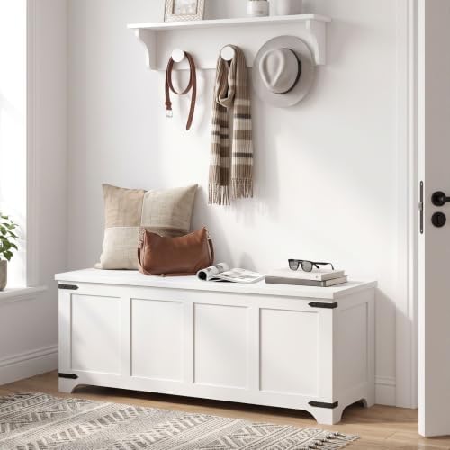 MAHANCRIS 47.2" Storage Chest Extra Large, Toy Box with 2 Safety Hinges - Image 2