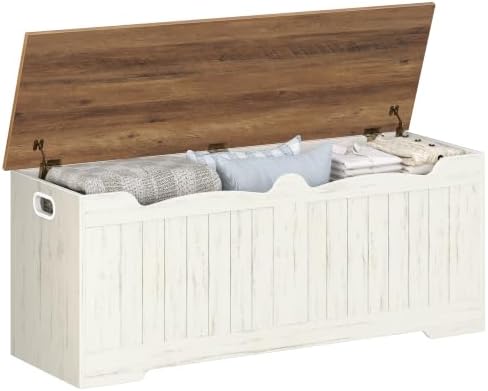 Hzuaneri 47.2 inches Farmhouse Storage Chest | 55 Gal | Retro White by Hzuaneri