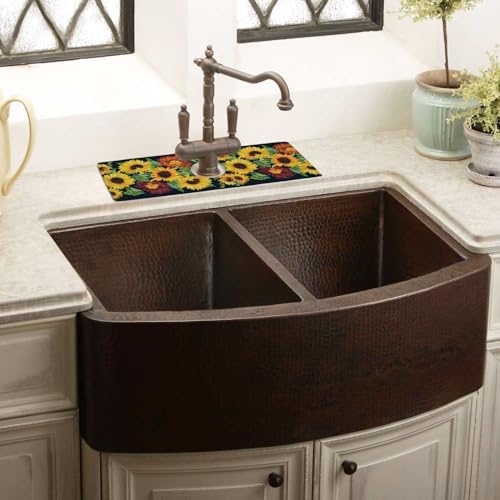Sink Faucet Absorbing Mat, 2 Pack Drying Mat Around Faucet Sink Splash Guard Behind Faucet Sinkmat For Kitchen Bathroom Island Rv 15 * 5.5 Inch (38 * 14 cm) - Image 2
