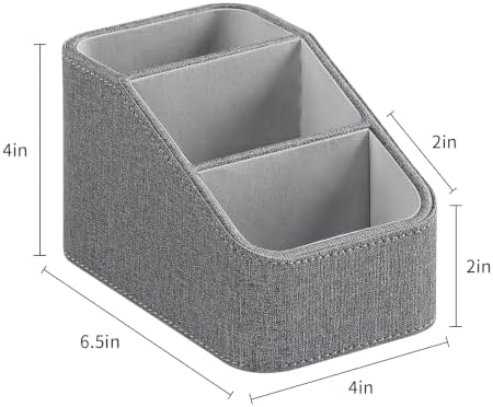 Remote Control Holder, Small Desk Organizer TV Remote Caddy (Gray) - Image 3