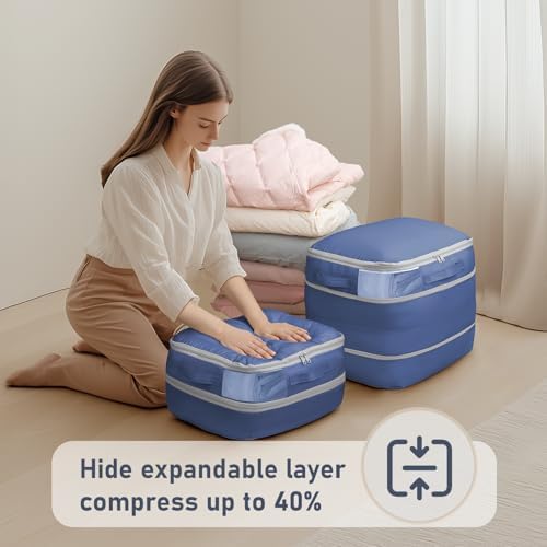 DIMJ Compression Storage Bags 6 Pack - Blanket Storage Bags with Window Zipper, Ultra Space Saving Self Compression Organizer for Puffer Jacket, Bedding, Lightweight Comforter Duvet, Sweater, Sheet - Image 4
