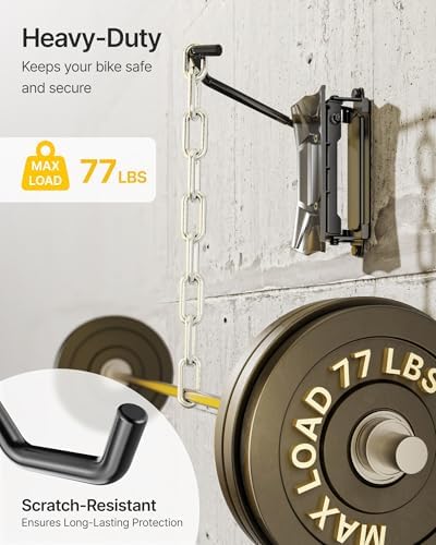 monTEK Swivel Bike Wall Mount for Fat Tire, Up to 4.5" Tire Width, 3 Pack - Image 5