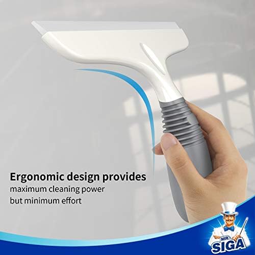 MR.SIGA Silicone Squeegee for Shower Doors, 10 inch, White & Gray, 4 Pack - Image 4