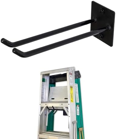 StoreYourBoard Heavy Duty Ladder Hooks for Garage Wall, Holds 2 Ladders by StoreYourBoard