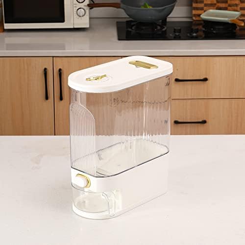 Sooyee Clear Rice Dispenser, Large Cereal Dispenser with Lid - Image 3