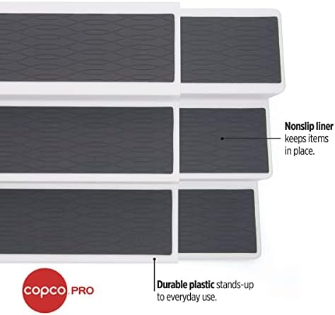 Copco 3 Tier Expandable Cabinet Organizer - Spice Rack Shelf for Pantry, Kitchen, Bathroom, Closet Storage - Adjustable Tiered Spice Organizer with Non-Slip Liner - Image 5