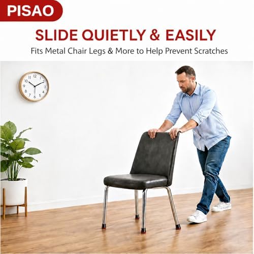 PISAO 24 Pcs Chair Leg Floor Protectors Caps Cover Pad for Hardwood Floors - Image 6